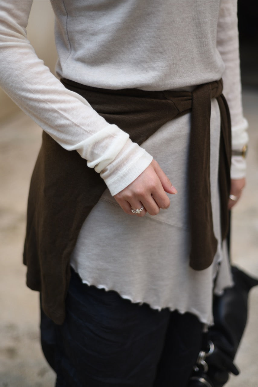 微透肌彈性高領上衣