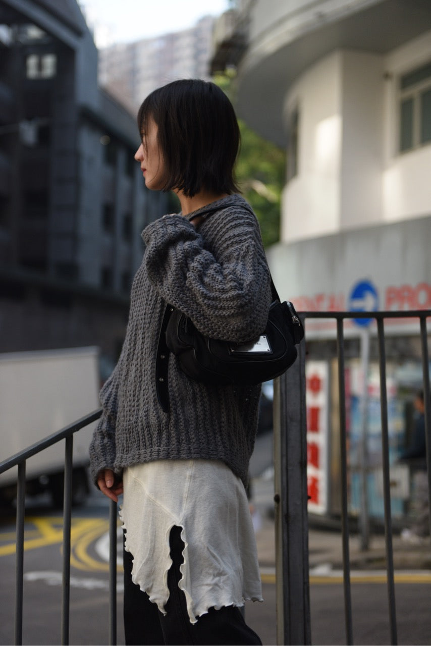 斜下擺長版細肩帶背心