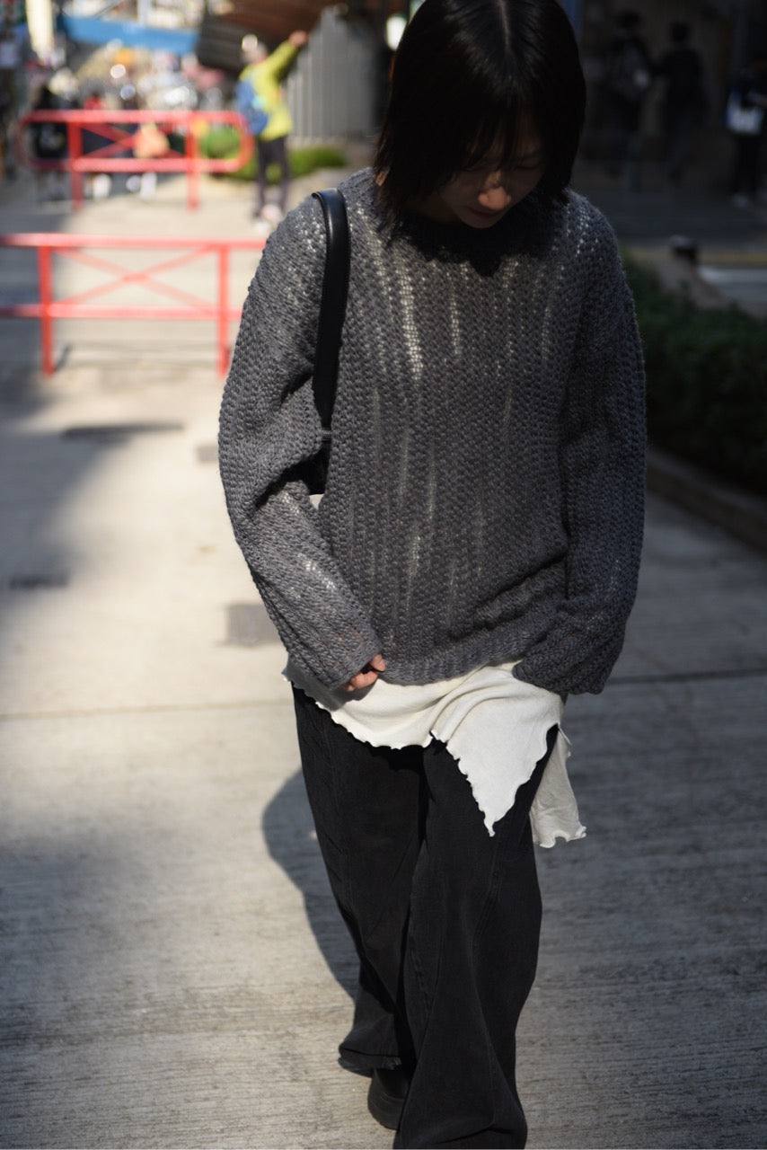 斜下擺長版細肩帶背心