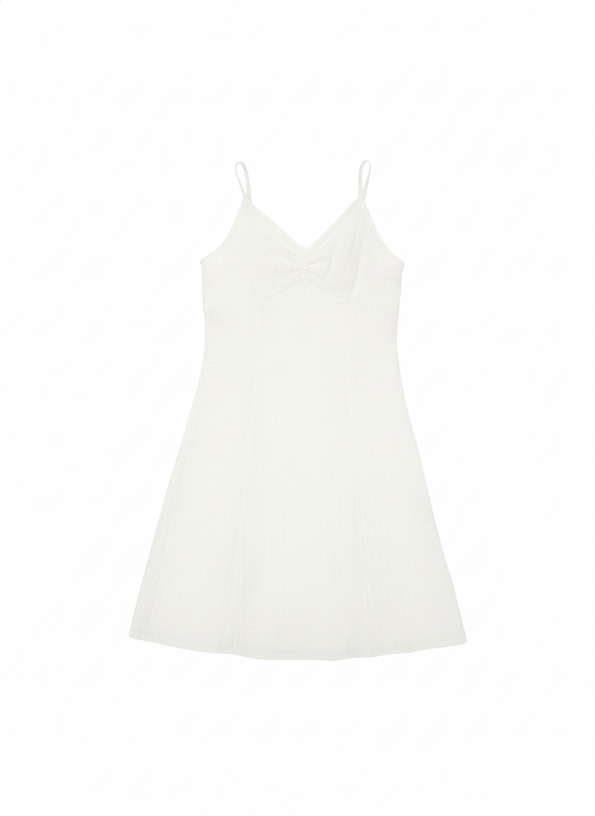 輕薄半透細肩帶連身外罩裙