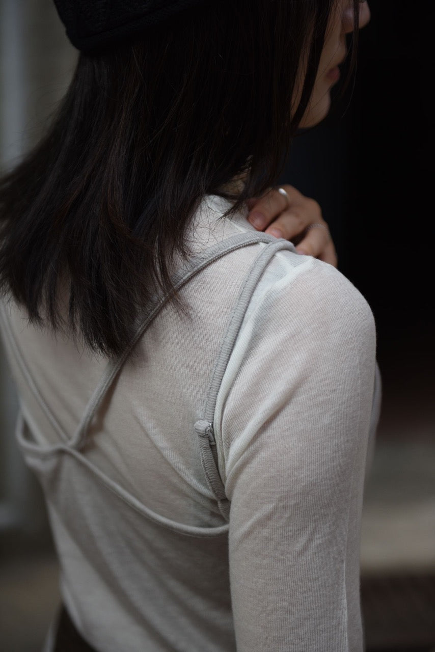 微透肌彈性高領上衣