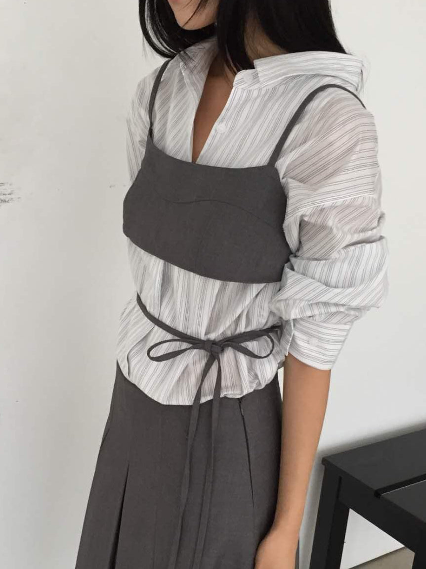 高質感細肩帶短版 Bra Top